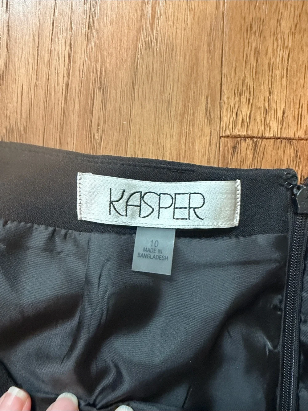 Kasper Black Tailored Pencil Skirt 10